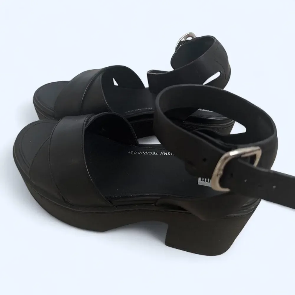 Fitflop black platform sandals